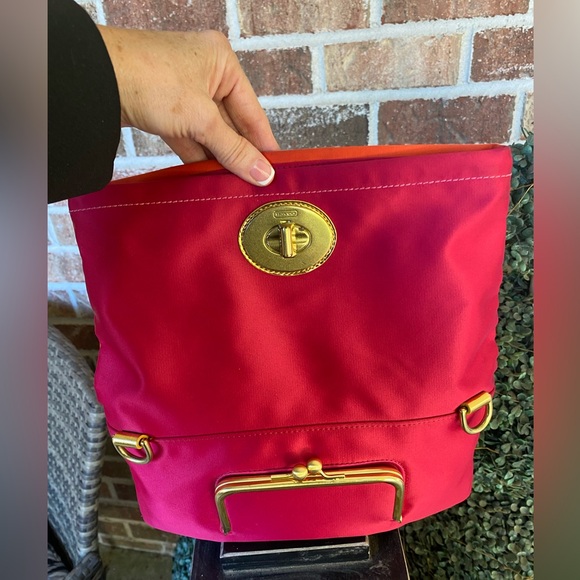 Coach Amanda SatinFold-Over Flap Clutch Shoulder Bag Handbag 12926 RARE - Picture 9 of 13